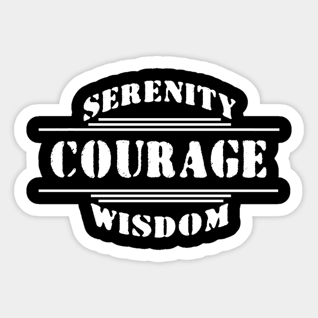 Serenity, Courage, Wisdom Sticker by JodyzDesigns